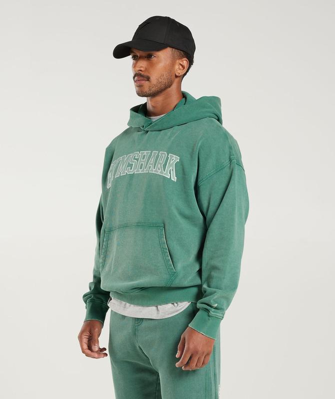 Gymshark Collegiate Hoodie Hoodies Lichtturkoois | 06JUEKRMB