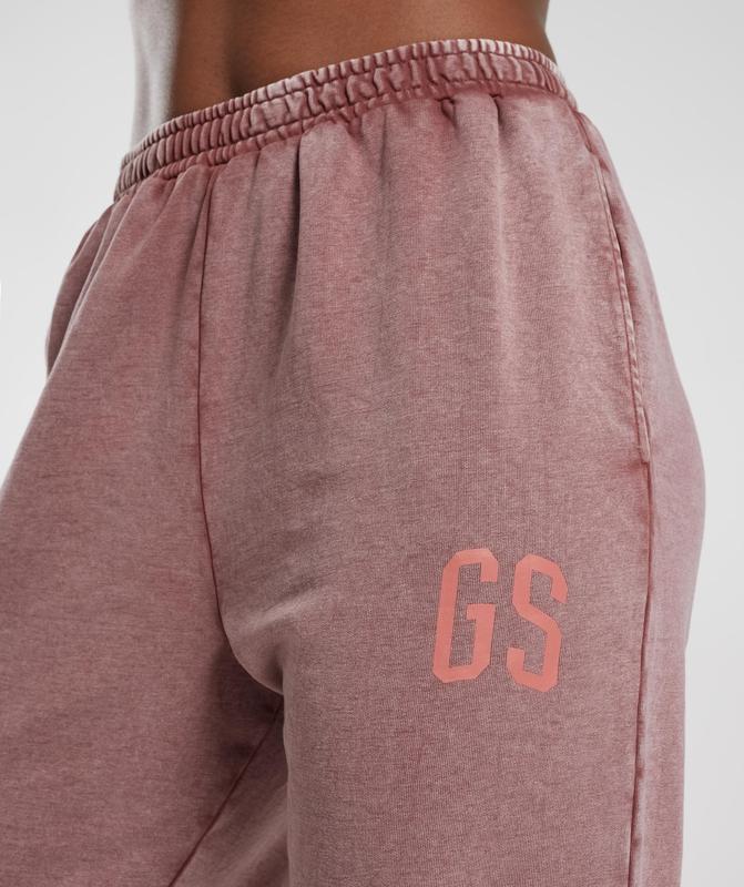 Gymshark Collegiate Joggers Broek Bordeaux | 72OUJHZIK