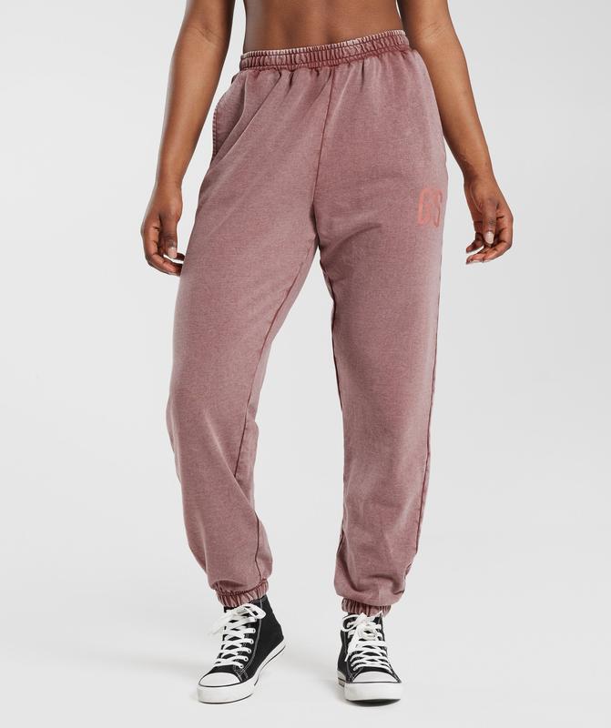 Gymshark Collegiate Joggers Broek Bordeaux | 72OUJHZIK