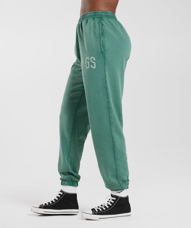 Gymshark Collegiate Joggers Broek Ink Teal | 48MVHPSKU