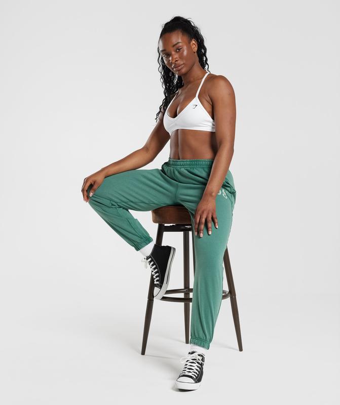 Gymshark Collegiate Joggers Broek Ink Teal | 48MVHPSKU