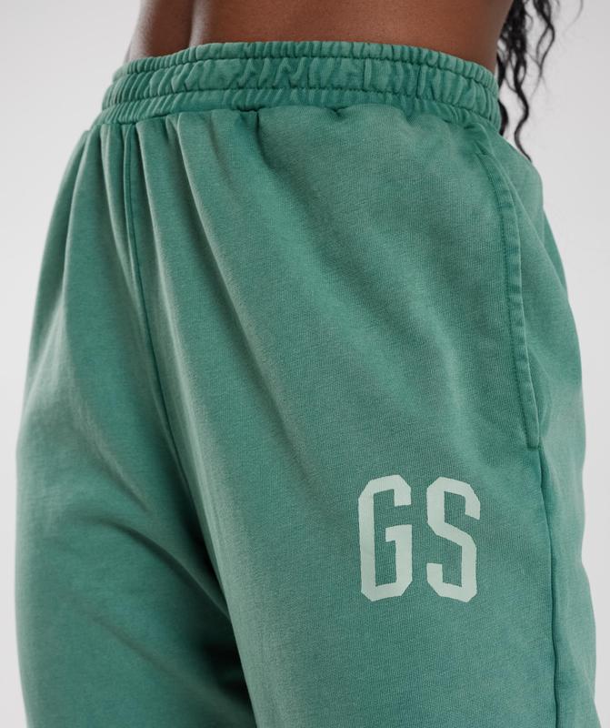 Gymshark Collegiate Joggers Broek Ink Teal | 48MVHPSKU