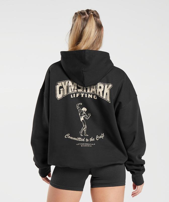 Gymshark Committed To The Craft Hoodie Hoodies Zwart | 49MWOARID