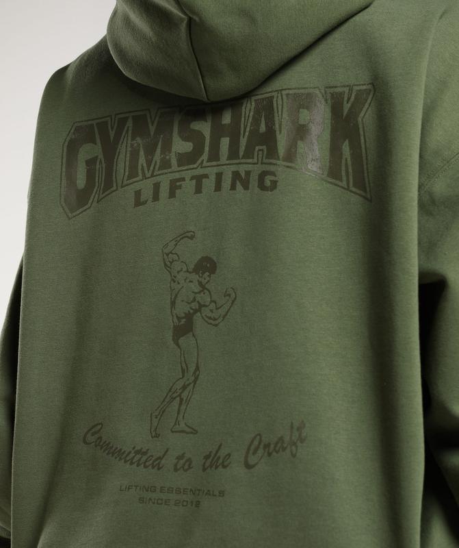 Gymshark Committed To The Craft Hoodie Hoodies Groen | 28LUFREZV