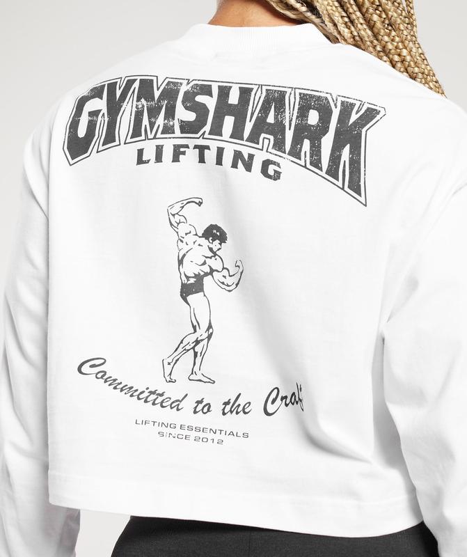 Gymshark Committed To The Craft Long Sleeve Top Long Sleeve Top Wit | 23OEKBCIJ