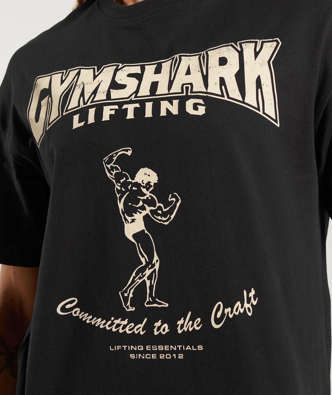 Gymshark Committed To The Craft T-Shirt T-Shirts Zwart | 50RVOFPDC