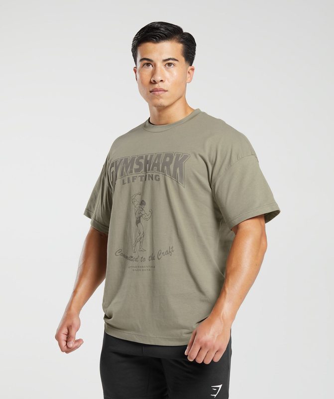 Gymshark Committed To The Craft T-Shirt T-Shirts Bruin | 08ESIYNFB