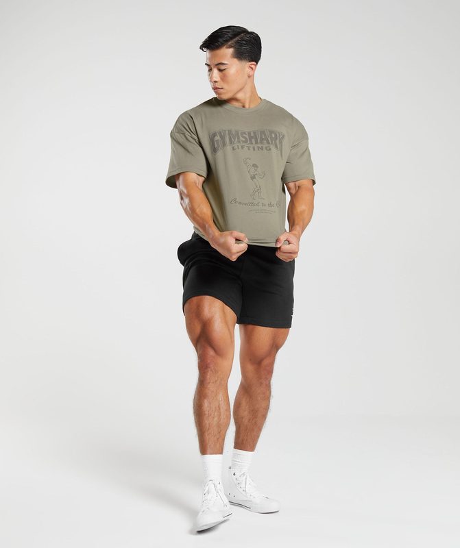 Gymshark Committed To The Craft T-Shirt T-Shirts Bruin | 08ESIYNFB