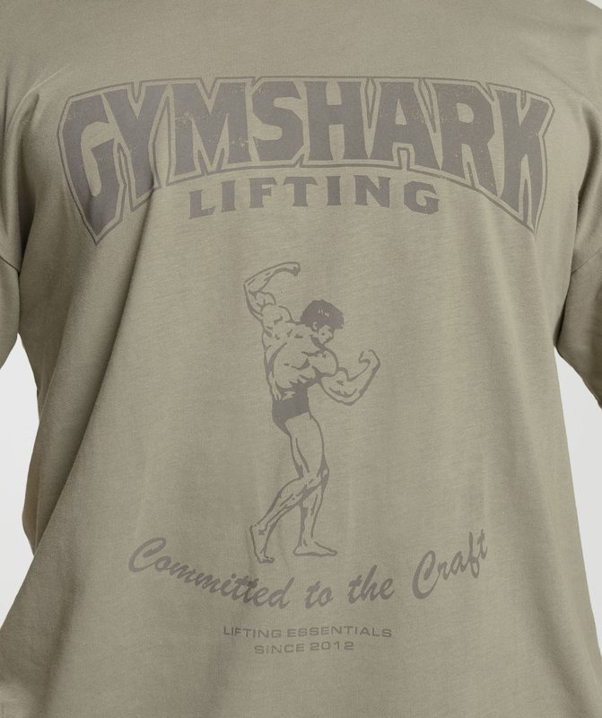 Gymshark Committed To The Craft T-Shirt T-Shirts Bruin | 08ESIYNFB