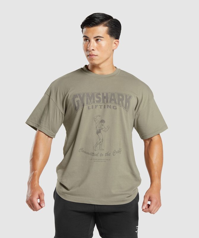 Gymshark Committed To The Craft T-Shirt T-Shirts Bruin | 08ESIYNFB