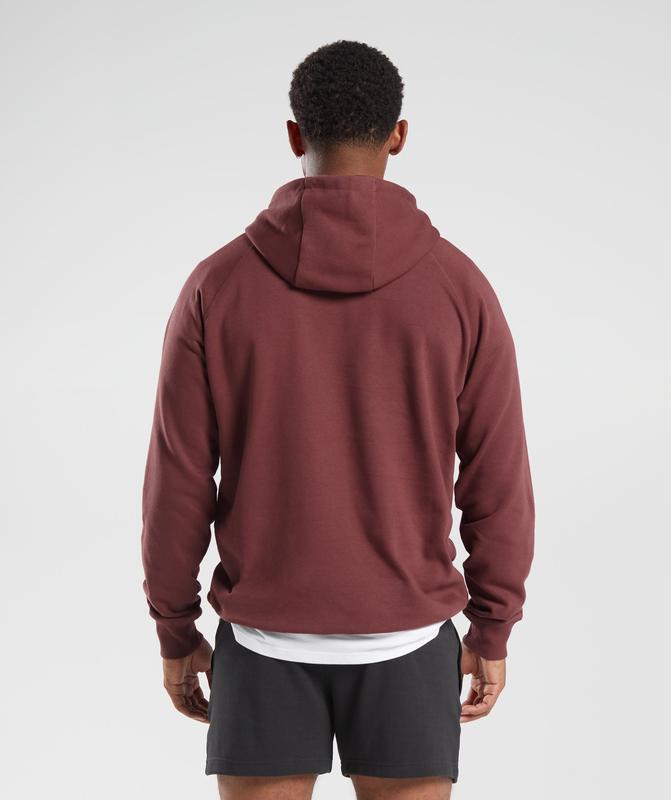 Gymshark Crest Hoodie Hoodies Bordeaux | 50RTFYQGC