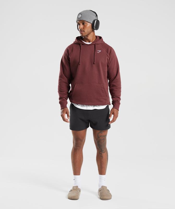 Gymshark Crest Hoodie Hoodies Bordeaux | 50RTFYQGC