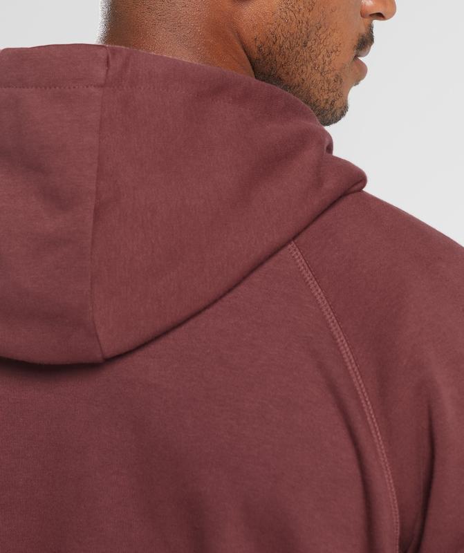 Gymshark Crest Hoodie Hoodies Bordeaux | 50RTFYQGC