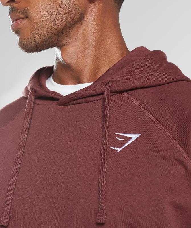 Gymshark Crest Hoodie Hoodies Bordeaux | 50RTFYQGC