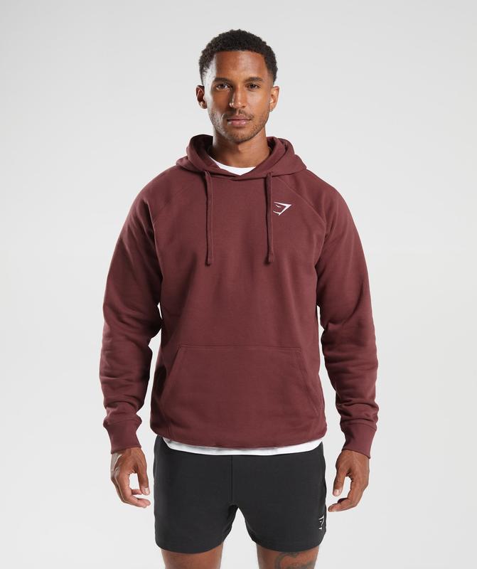 Gymshark Crest Hoodie Hoodies Bordeaux | 50RTFYQGC