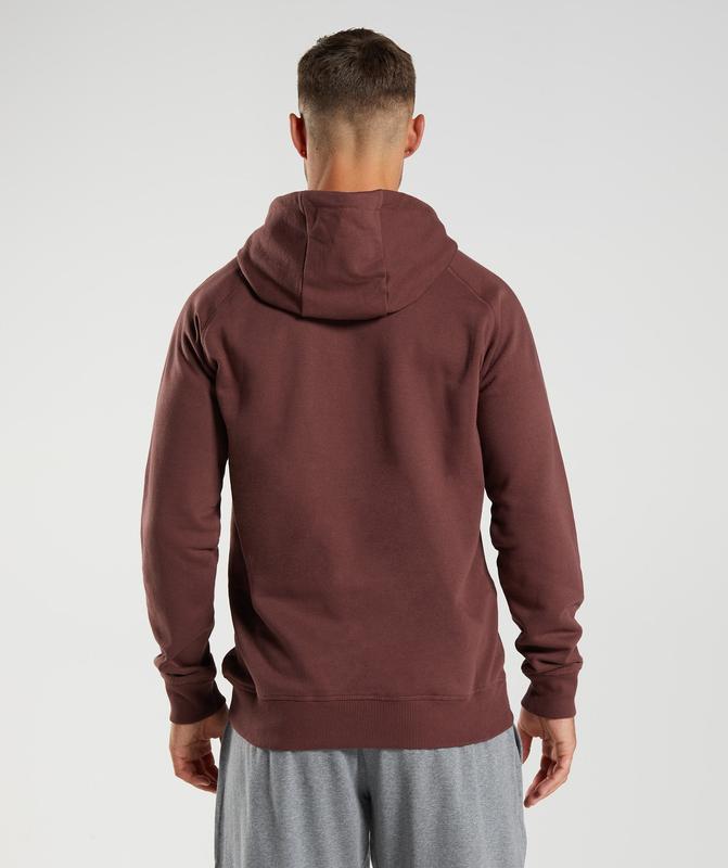 Gymshark Crest Hoodie Hoodies Bruin | 60METVQFN