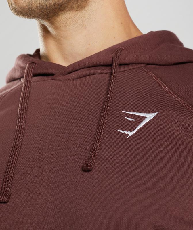 Gymshark Crest Hoodie Hoodies Bruin | 60METVQFN