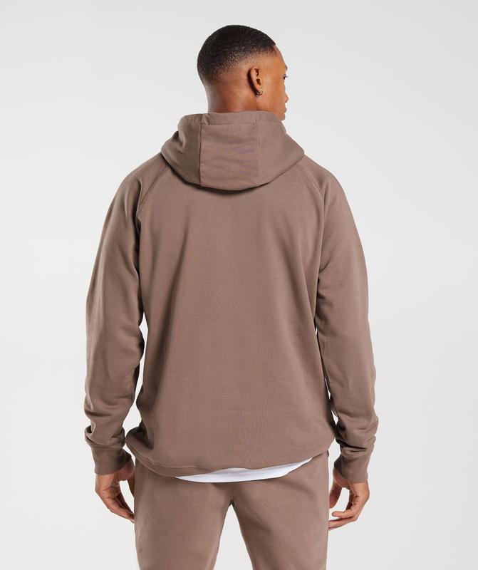 Gymshark Crest Hoodie Hoodies Bruin | 61TVORDWY