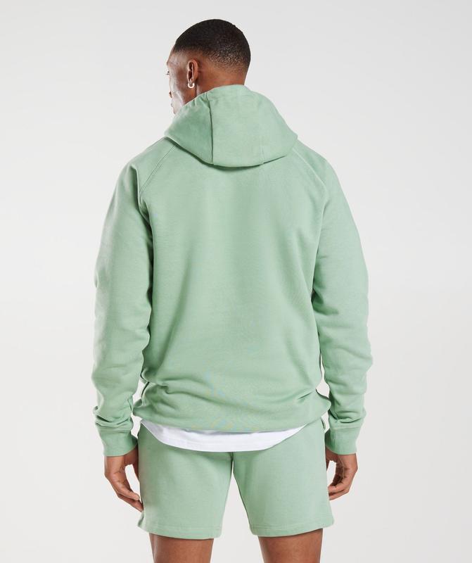 Gymshark Crest Hoodie Hoodies Groen | 49DYPEQCG