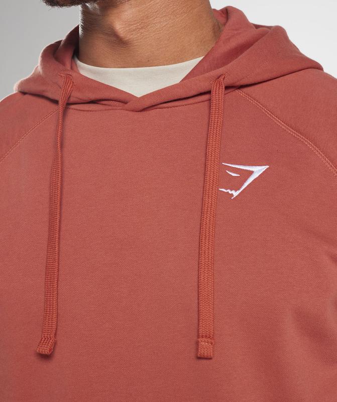 Gymshark Crest Hoodie Hoodies Rood | 23KBHGFPV