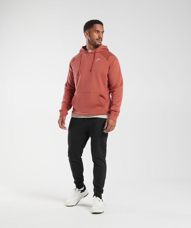 Gymshark Crest Hoodie Hoodies Rood | 23KBHGFPV