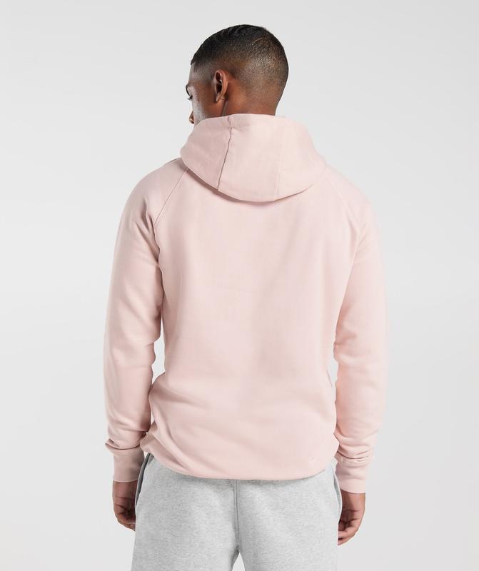 Gymshark Crest Hoodie Hoodies Roze | 06XFIHNTR