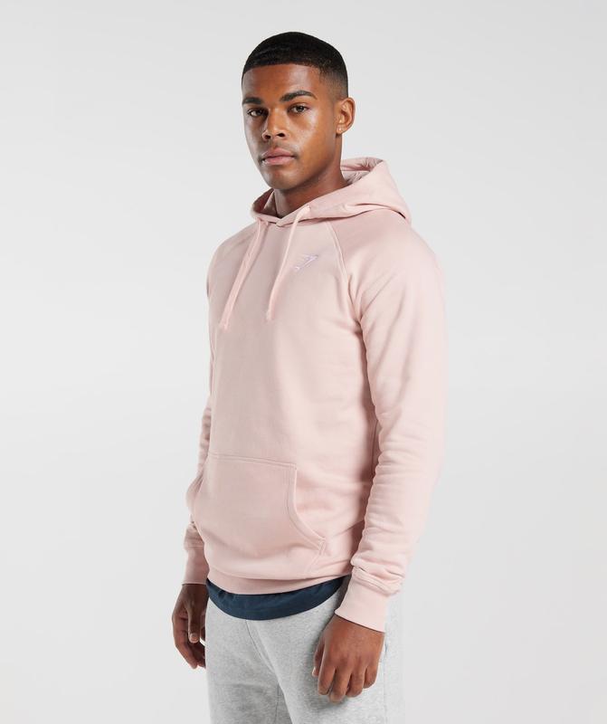 Gymshark Crest Hoodie Hoodies Roze | 06XFIHNTR