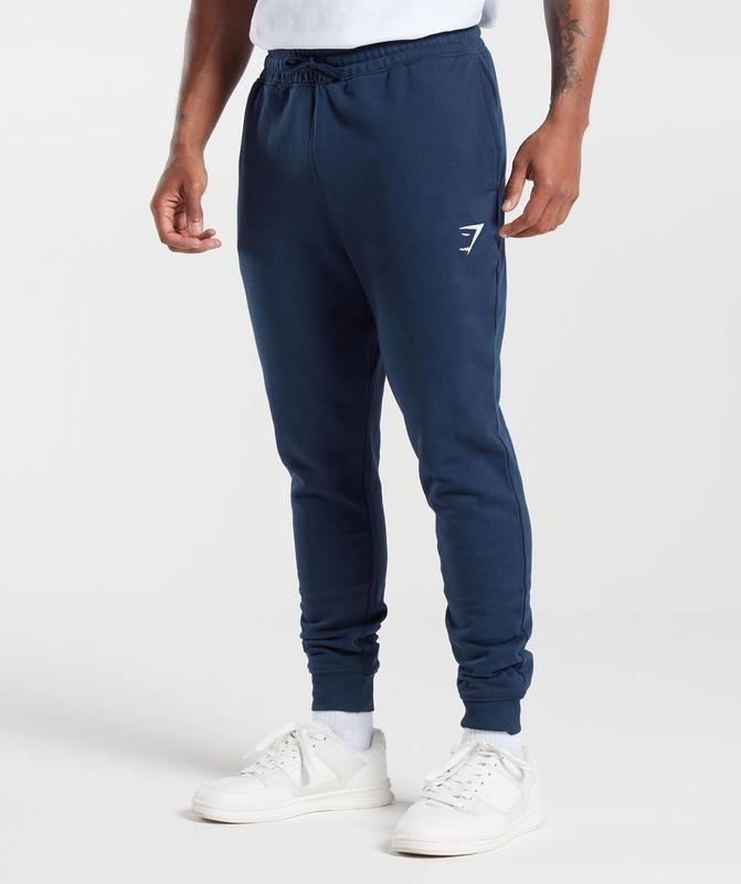 Gymshark Crest Joggers Broek Donkerblauw | 39LTQRZFM