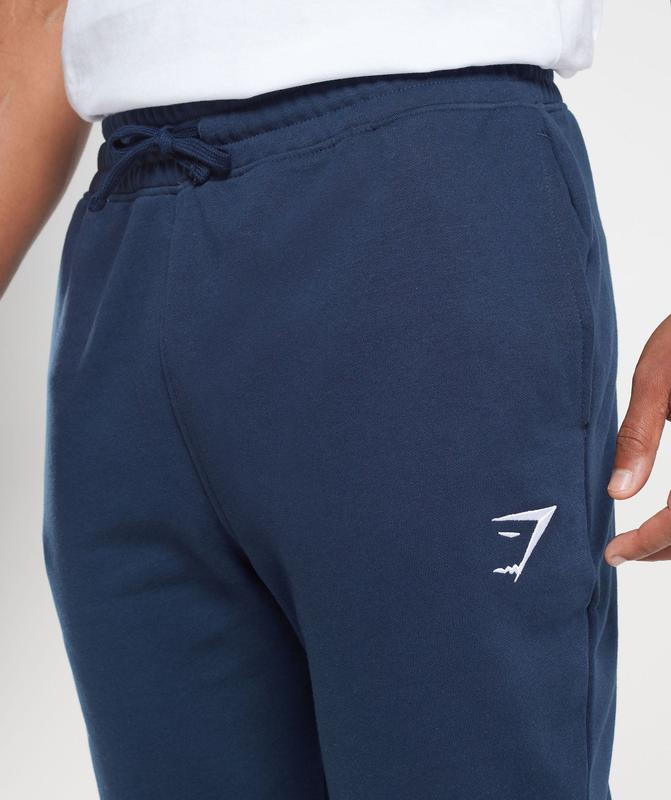 Gymshark Crest Joggers Broek Donkerblauw | 39LTQRZFM