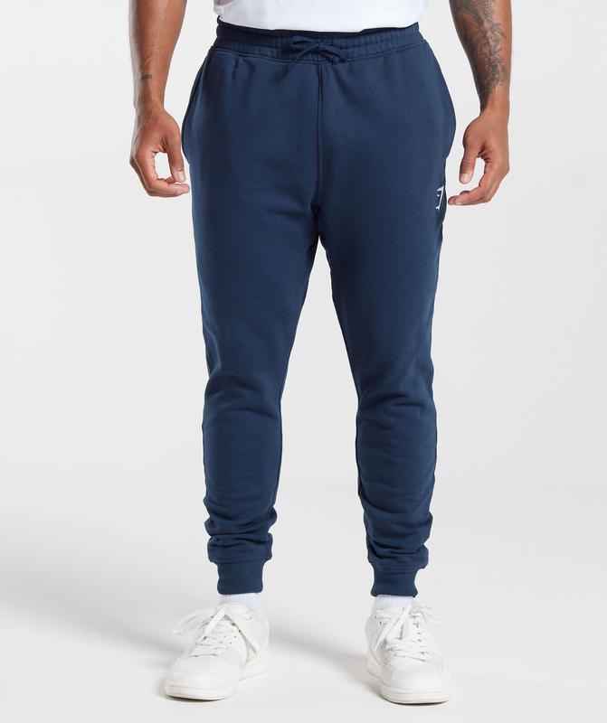 Gymshark Crest Joggers Broek Donkerblauw | 39LTQRZFM