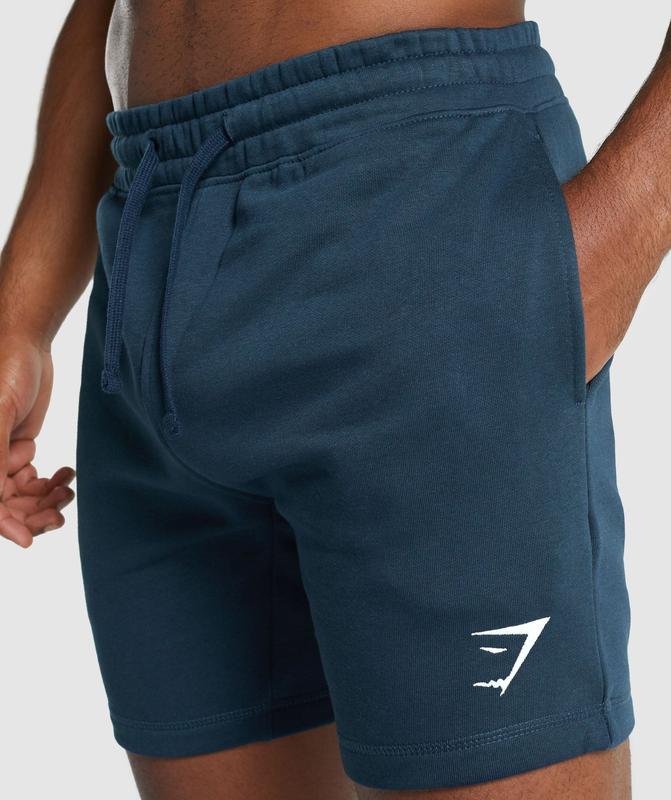 Gymshark Crest Shorts Korte Broek Donkerblauw | 30YVHFPGT