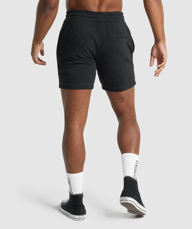 Gymshark Crest Shorts Korte Broek Zwart | 34YFATDIK