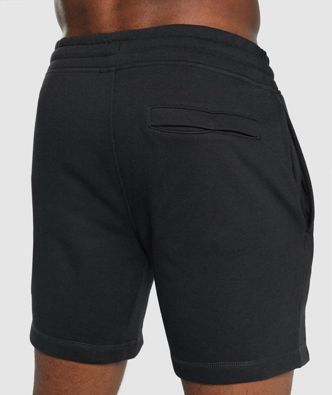 Gymshark Crest Shorts Korte Broek Zwart | 34YFATDIK