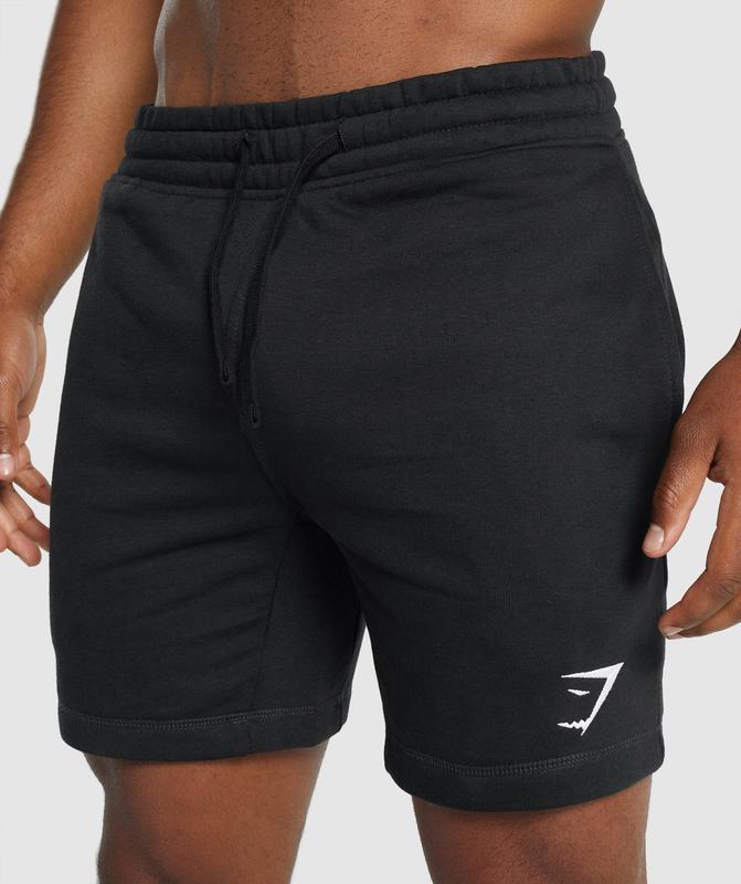 Gymshark Crest Shorts Korte Broek Zwart | 34YFATDIK