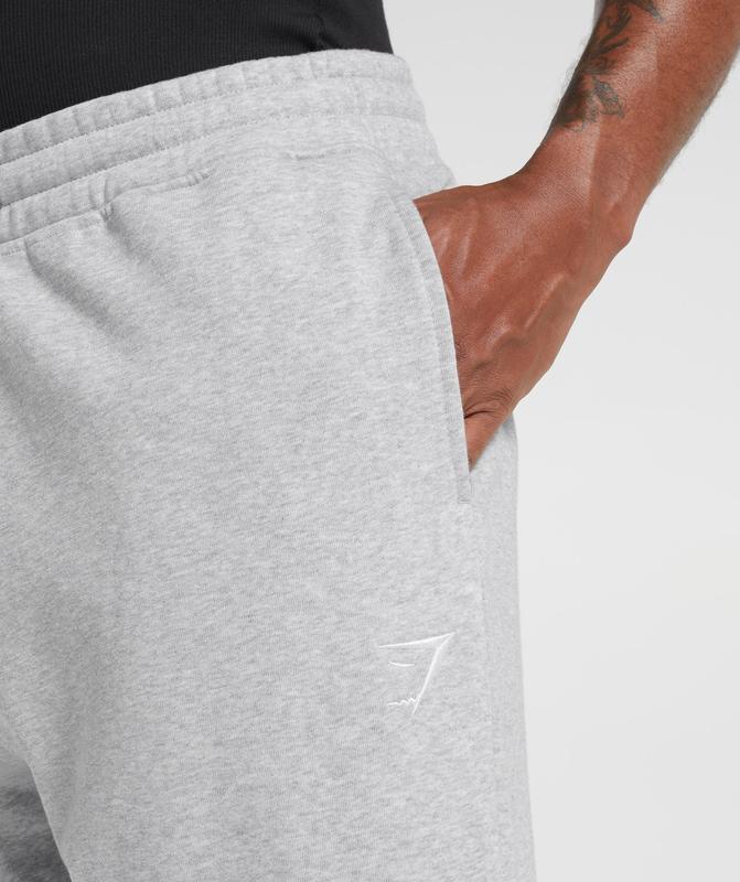 Gymshark Crest Straight Leg Joggers Joggingbroek Lichtgrijs | 05PIYRTEA