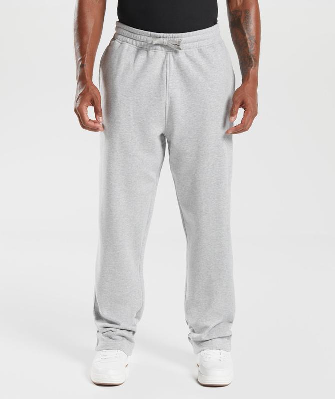 Gymshark Crest Straight Leg Joggers Joggingbroek Lichtgrijs | 05PIYRTEA