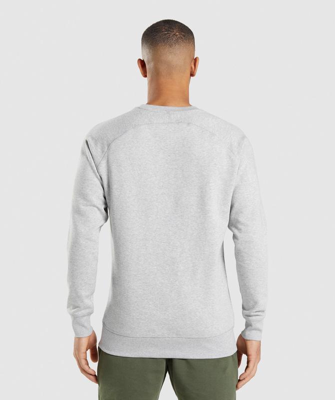 Gymshark Crest Sweatshirt Pullovers Lichtgrijs | 60MUODNCY