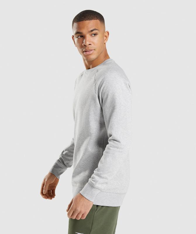 Gymshark Crest Sweatshirt Pullovers Lichtgrijs | 60MUODNCY