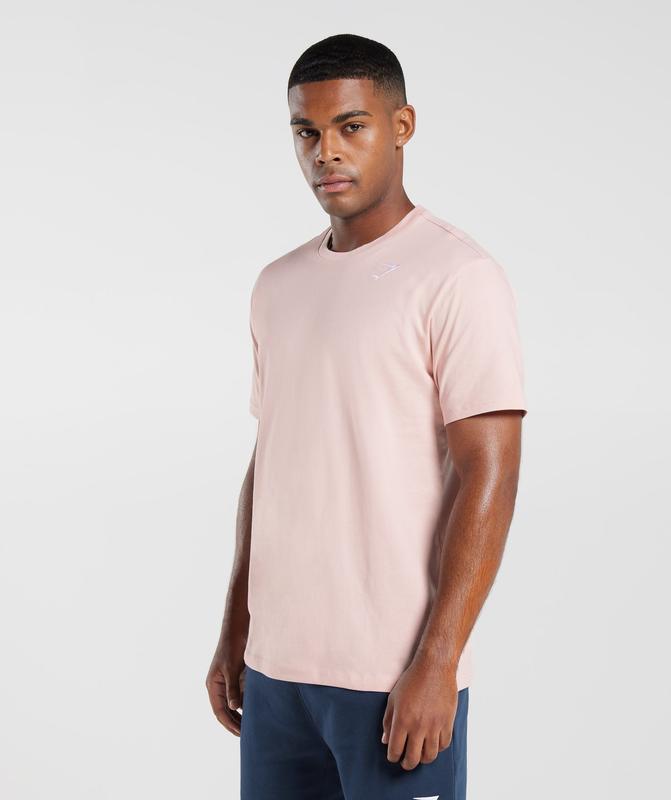 Gymshark Crest T-Shirt T-Shirts Roze | 92JYVIDLS