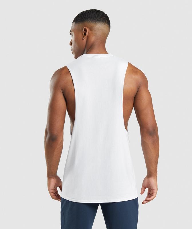 Gymshark Critical 2.0 Drop Arm Tank Drop Armhole Tank Wit | 90BCUHAIY