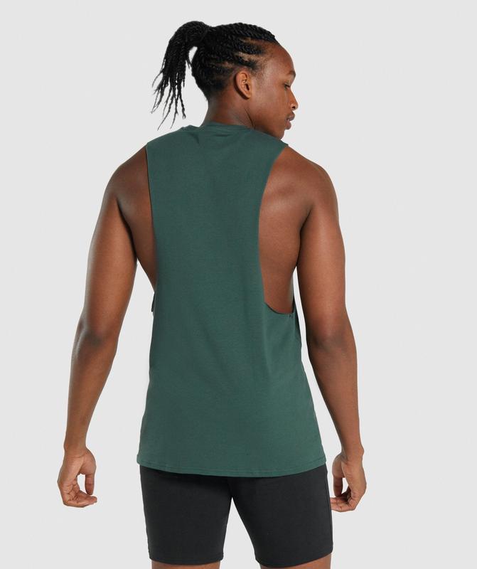 Gymshark Critical 2.0 Drop Arm Tank Drop Armhole Tank Donkergroen | 96UTPVEBA