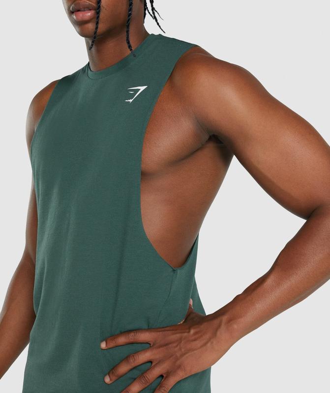 Gymshark Critical 2.0 Drop Arm Tank Drop Armhole Tank Donkergroen | 96UTPVEBA