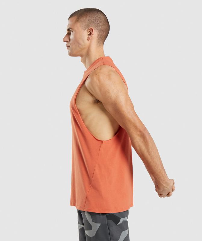 Gymshark Critical Drop Arm Tank Tanktop Oranje | 63FTCSMDB