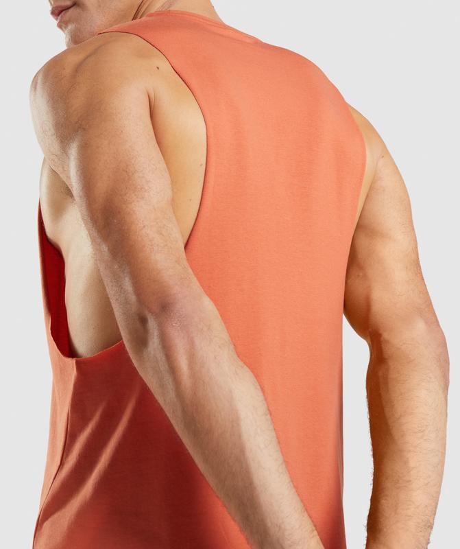 Gymshark Critical Drop Arm Tank Tanktop Oranje | 63FTCSMDB