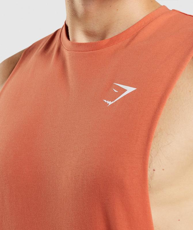 Gymshark Critical Drop Arm Tank Tanktop Oranje | 63FTCSMDB