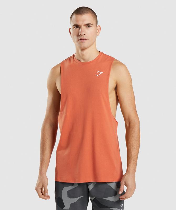 Gymshark Critical Drop Arm Tank Tanktop Oranje | 63FTCSMDB