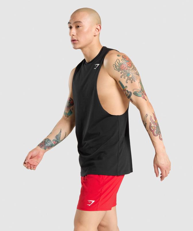 Gymshark Critical Drop Arm Tank Tanktop Zwart | 81IUORYCN