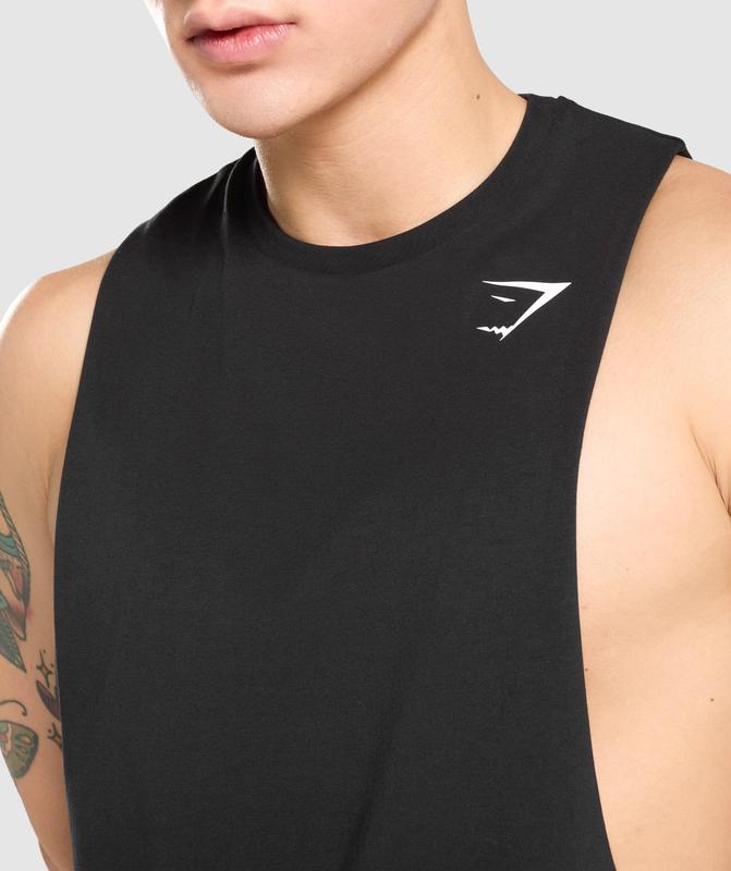 Gymshark Critical Drop Arm Tank Tanktop Zwart | 81IUORYCN