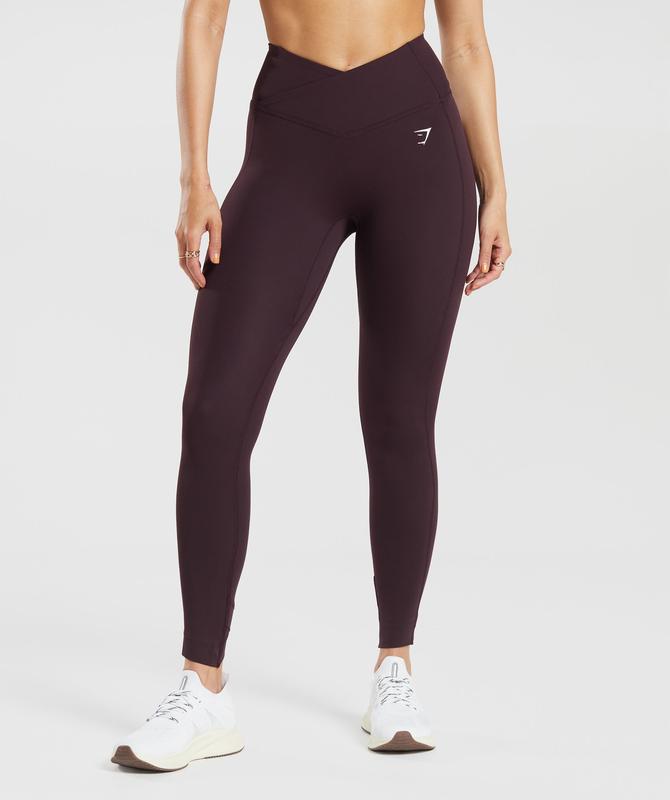 Gymshark Crossover Leggings Leggings Bruin | 32BLGCMOT