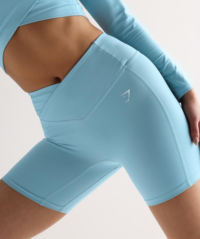 Gymshark Crossover Shorts Korte Broek Blauw | 98MBWLJVZ